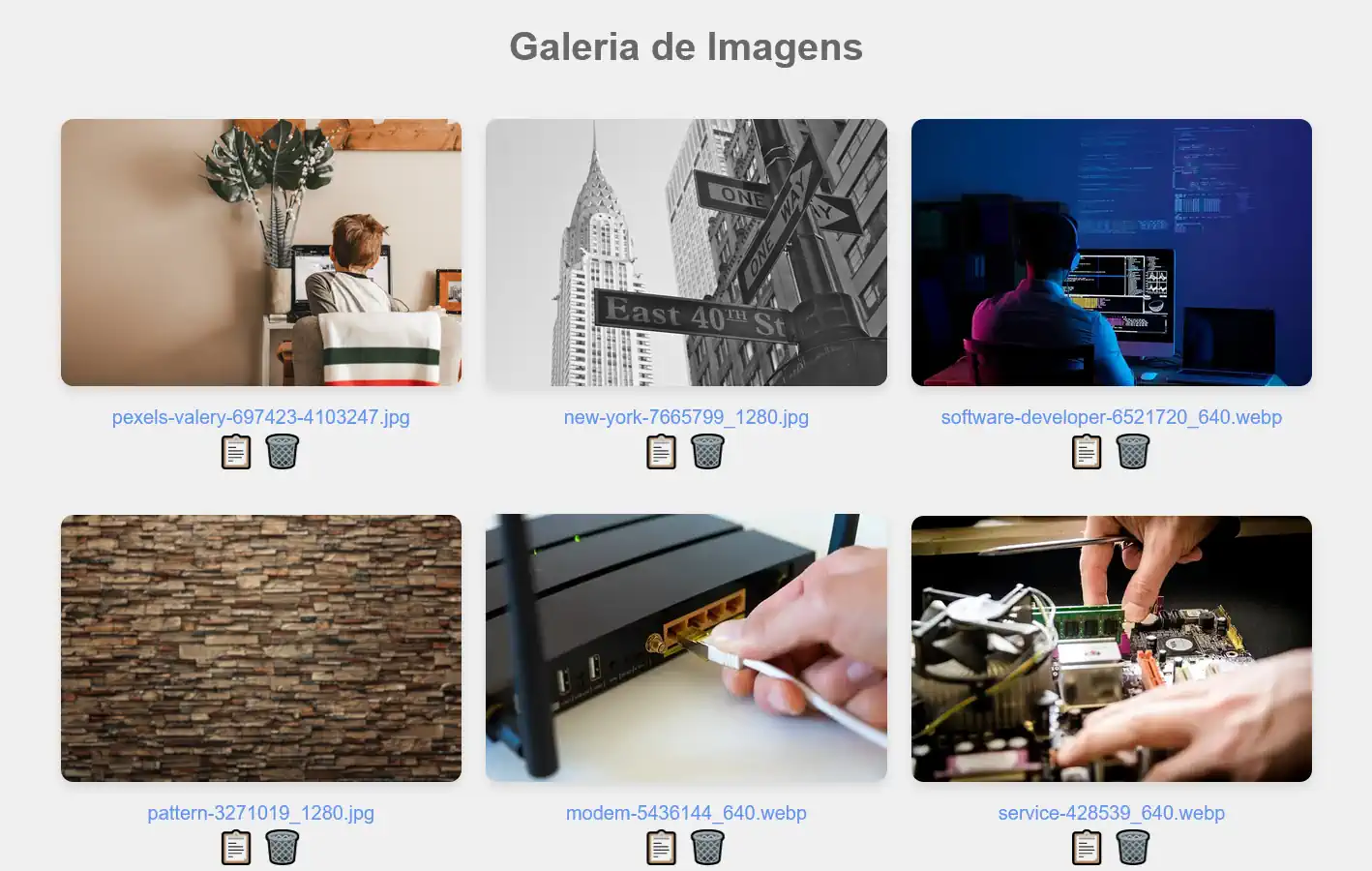 Foto de tela da galeria de fotos da ferramenta
